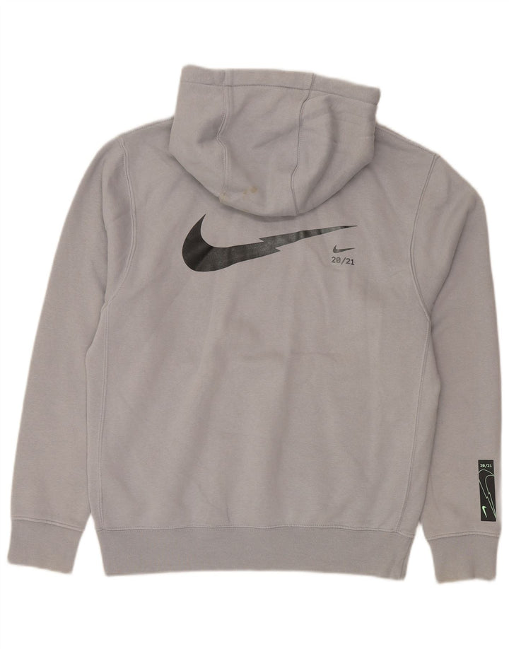 Nike Mens Standard Fit Hoodie Jumper Small Grey Cotton