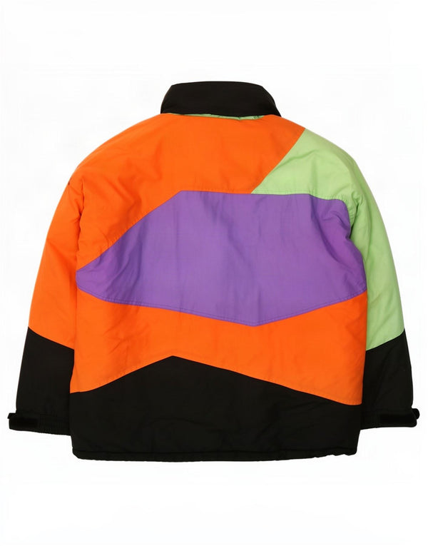 Vintage Mens Loose Fit Ski Jacket UK 40 Large Multicoloured Colourblock