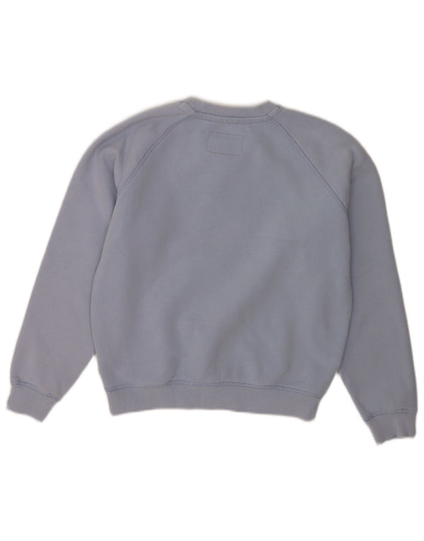 Jack Wills Womens Graphic Loose Fit Sweatshirt Jumper UK 6 XS Blue Cotton