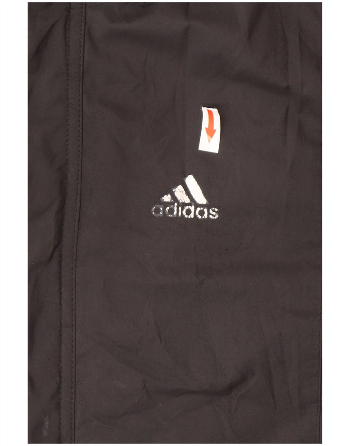 Adidas Boys Graphic Windbreaker Coat 13-14 Years Black Polyamide