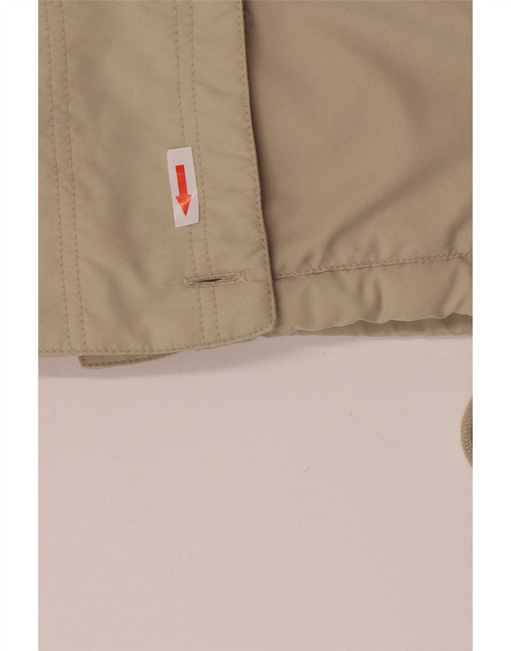 Vintage Womens Loose Fit Padded Coat EU 42 Large Beige Polyester