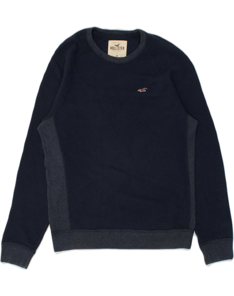 HOLLISTER Mens California Sweatshirt Jumper Medium Navy Blue Colourblock | Vintage Hollister | Thrift | Second-Hand Hollister | Used Clothing | Messina Hembry 