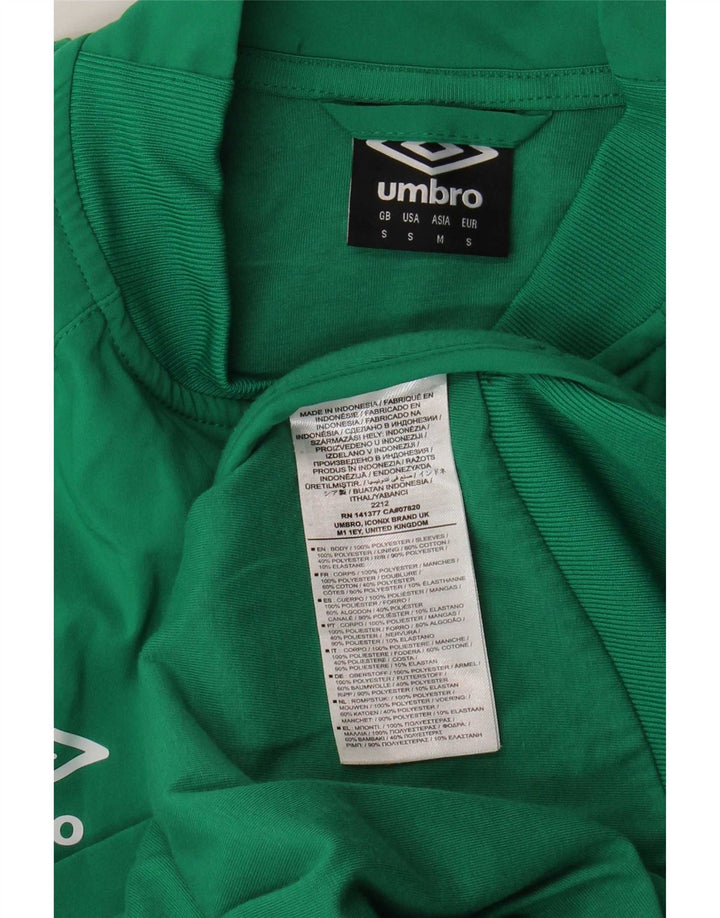 Umbro Mens Ireland Tracksuit Top Jacket Small Green Polyester