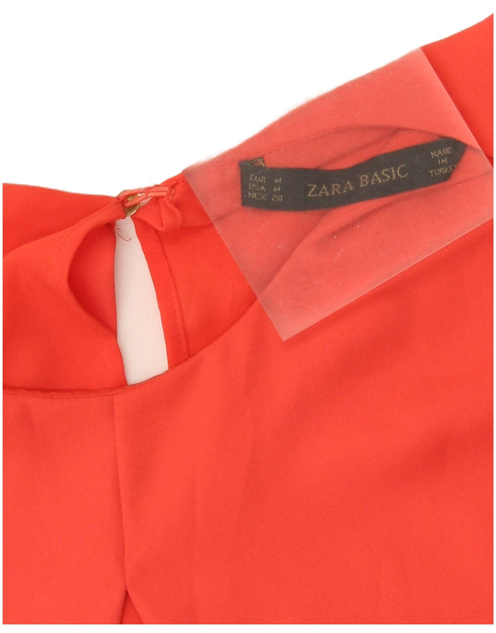 Zara Womens Sleeveless Blouse Top UK 12 Medium Orange