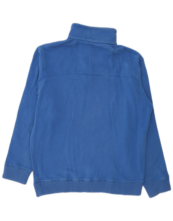 Crew Clothing Mens Zip Neck Sweatshirt Jumper Large Blue Cotton