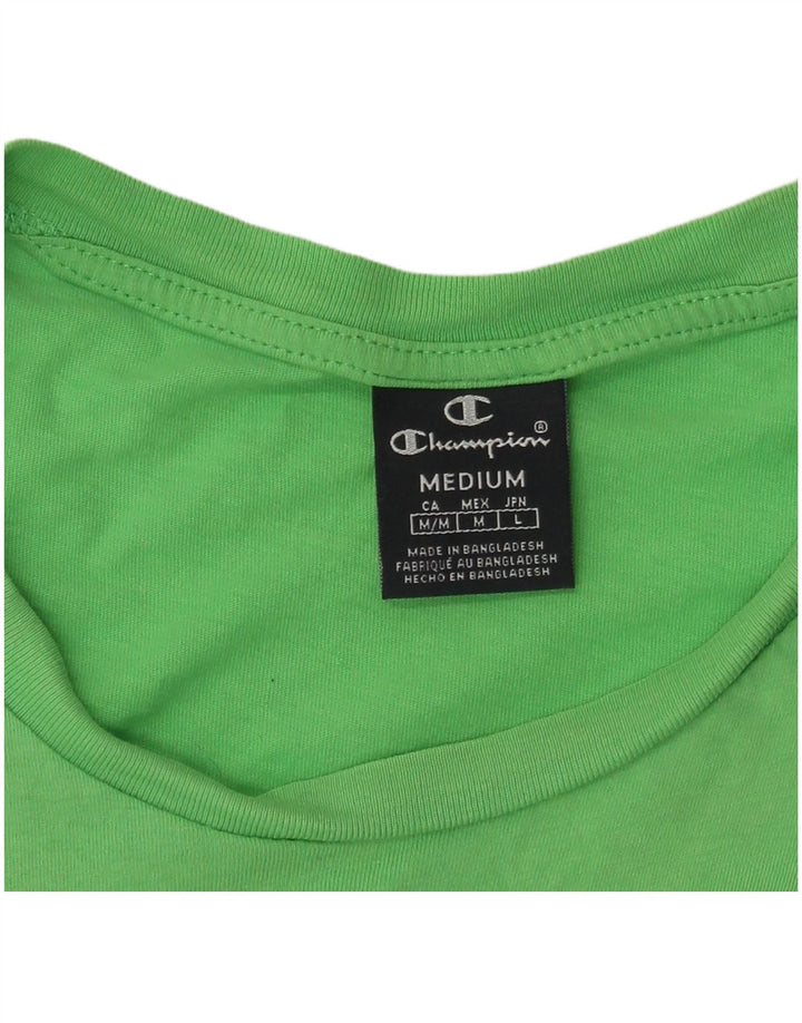 Champion Mens Graphic T-Shirt Top Medium Green