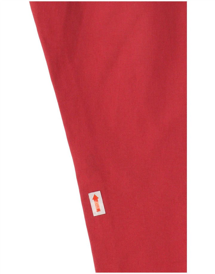 MURPHY & NYE Mens Straight Casual Trousers W34 L32 Red Cotton