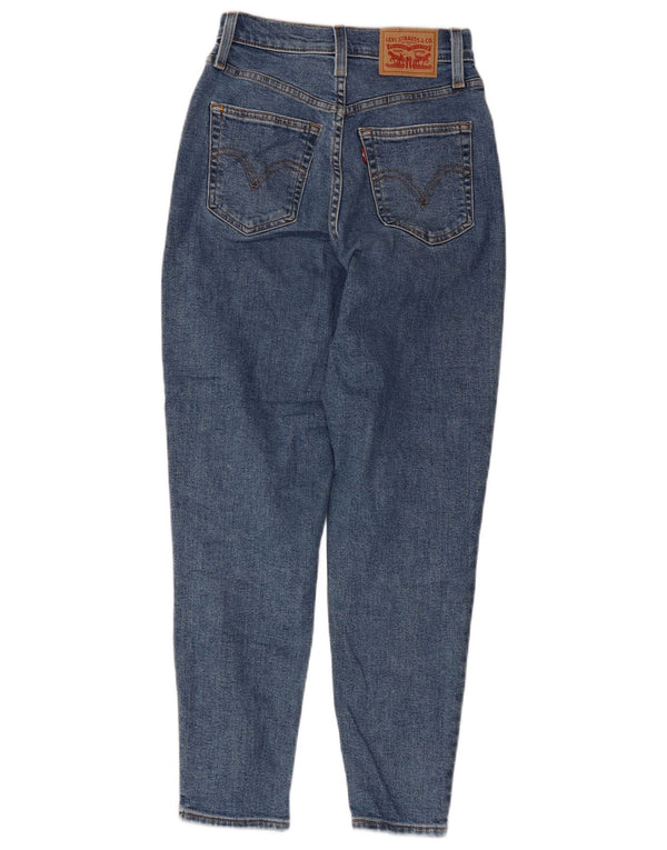 Levi's Womens Mom Jean High Waist Tapered Jeans W24 L27 Blue Cotton