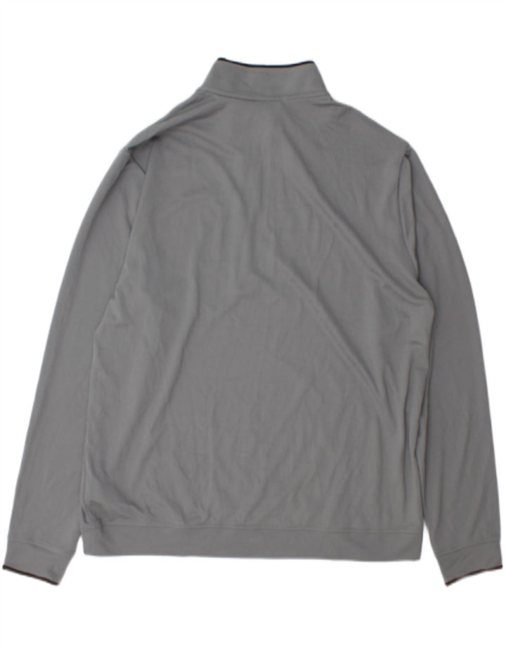 Adidas Mens Zip Neck Pullover Tracksuit Top XL Grey Polyester
