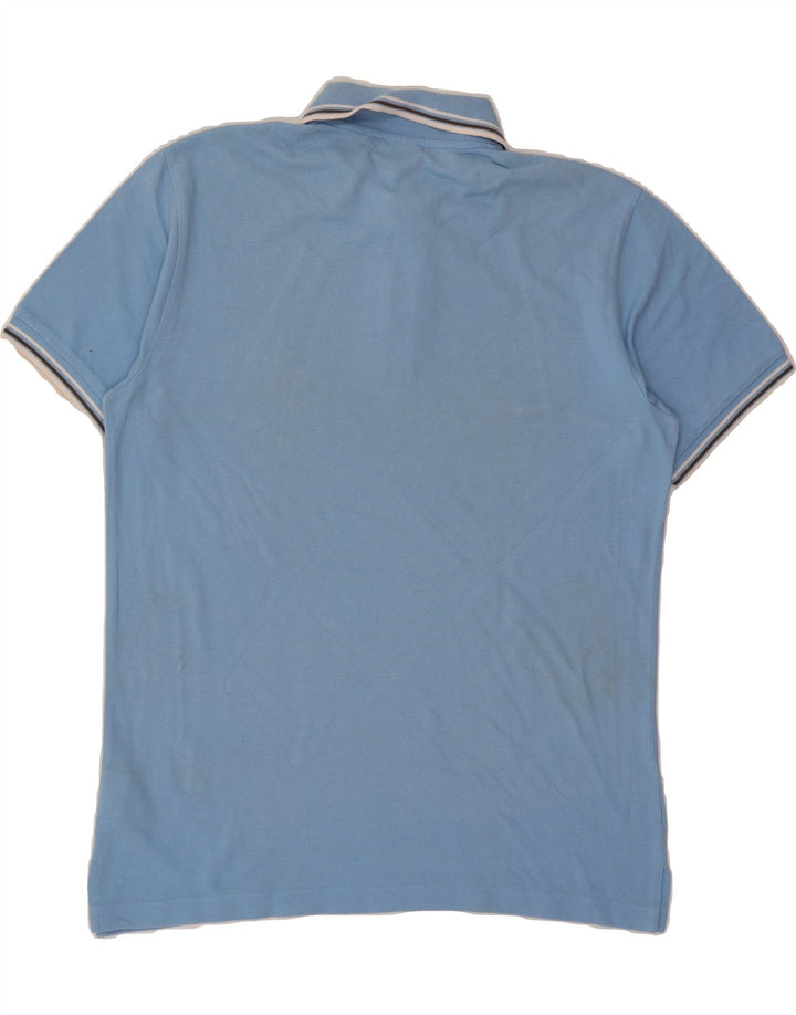 GEOX RESPIRA Mens Polo Shirt Large Blue Cotton Vintage Geox Respira and Second-Hand Geox Respira from Messina Hembry 