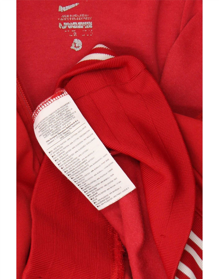 Nike Mens Tracksuit Top Jacket Large Red Polyester