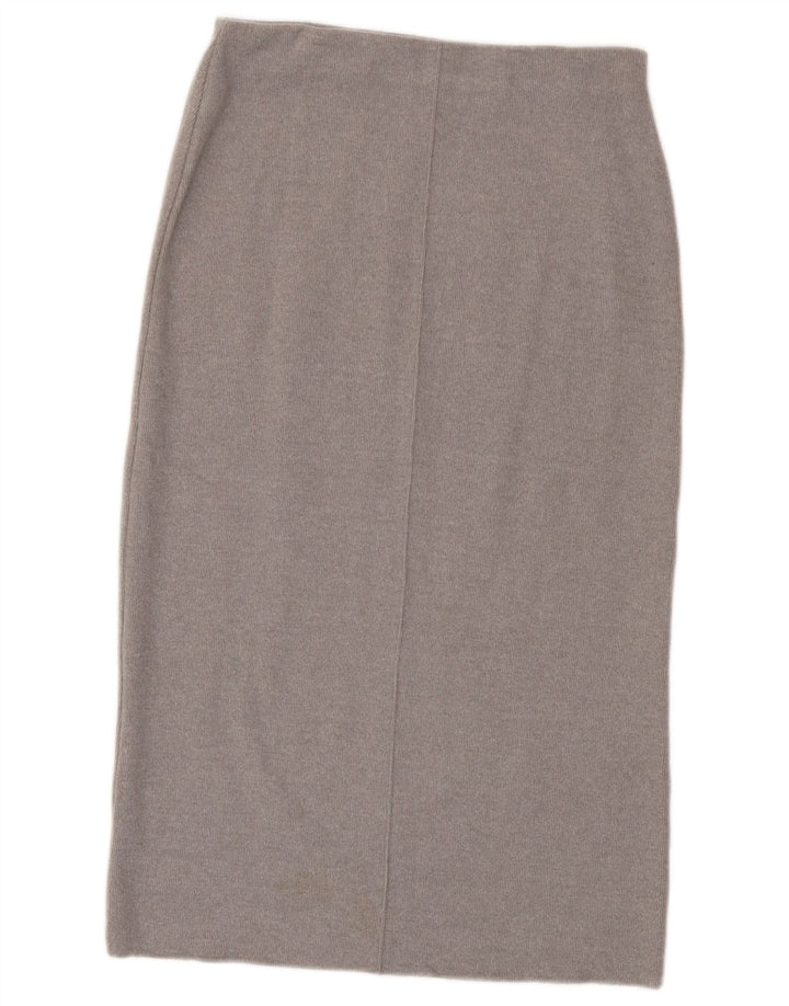 Zara Womens High Waist Midi Skirt Medium W28 Grey Polyester