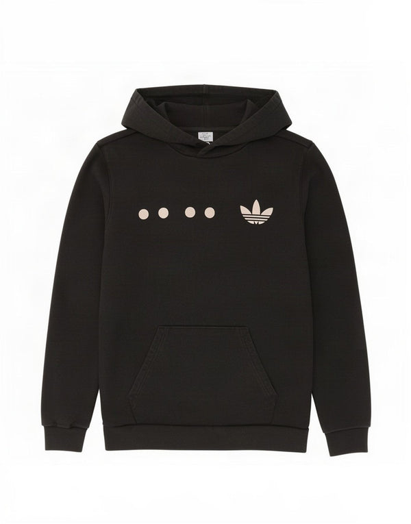 Adidas Mens Graphic Hoodie Jumper Small Black Polka Dot Cotton