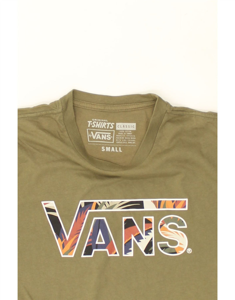 VANS Mens Classic Classic Fit Graphic T-Shirt Top Small Green Cotton | Vintage Vans | Thrift | Second-Hand Vans | Used Clothing | Messina Hembry 