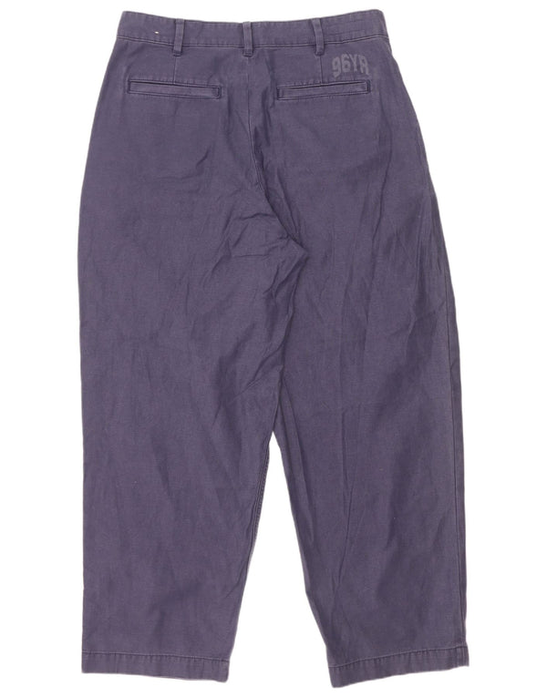 Zara Mens High Waist Loose Fit Chino Trousers EU 44 Large W34 L31 Blue
