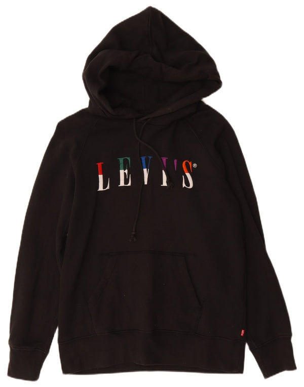 Levi's Mens Graphic Hoodie Jumper XS Black Cotton