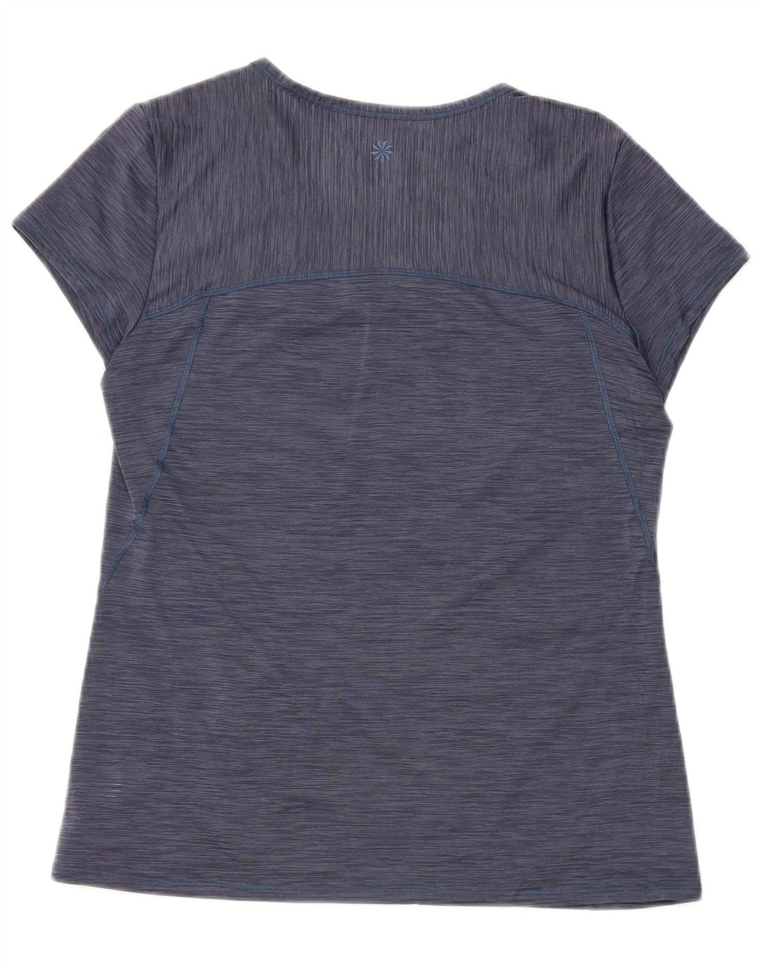 ATHLETA Womens T-Shirt Top UK 12 Medium Navy Blue Flecked Polyester