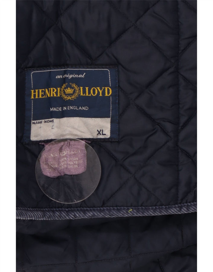 Henri Lloyd Mens Quilted Jacket UK 42 XL Navy Blue Nylon