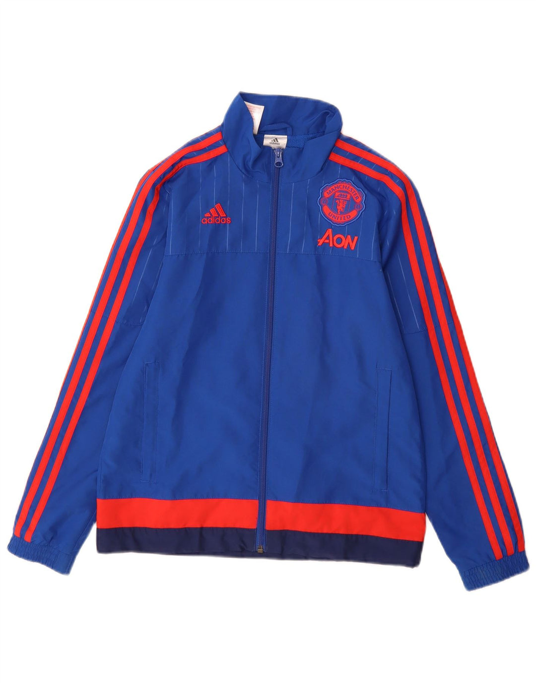 Adidas Boys Manchester United Tracksuit Top Jacket 11-12 Years Blue