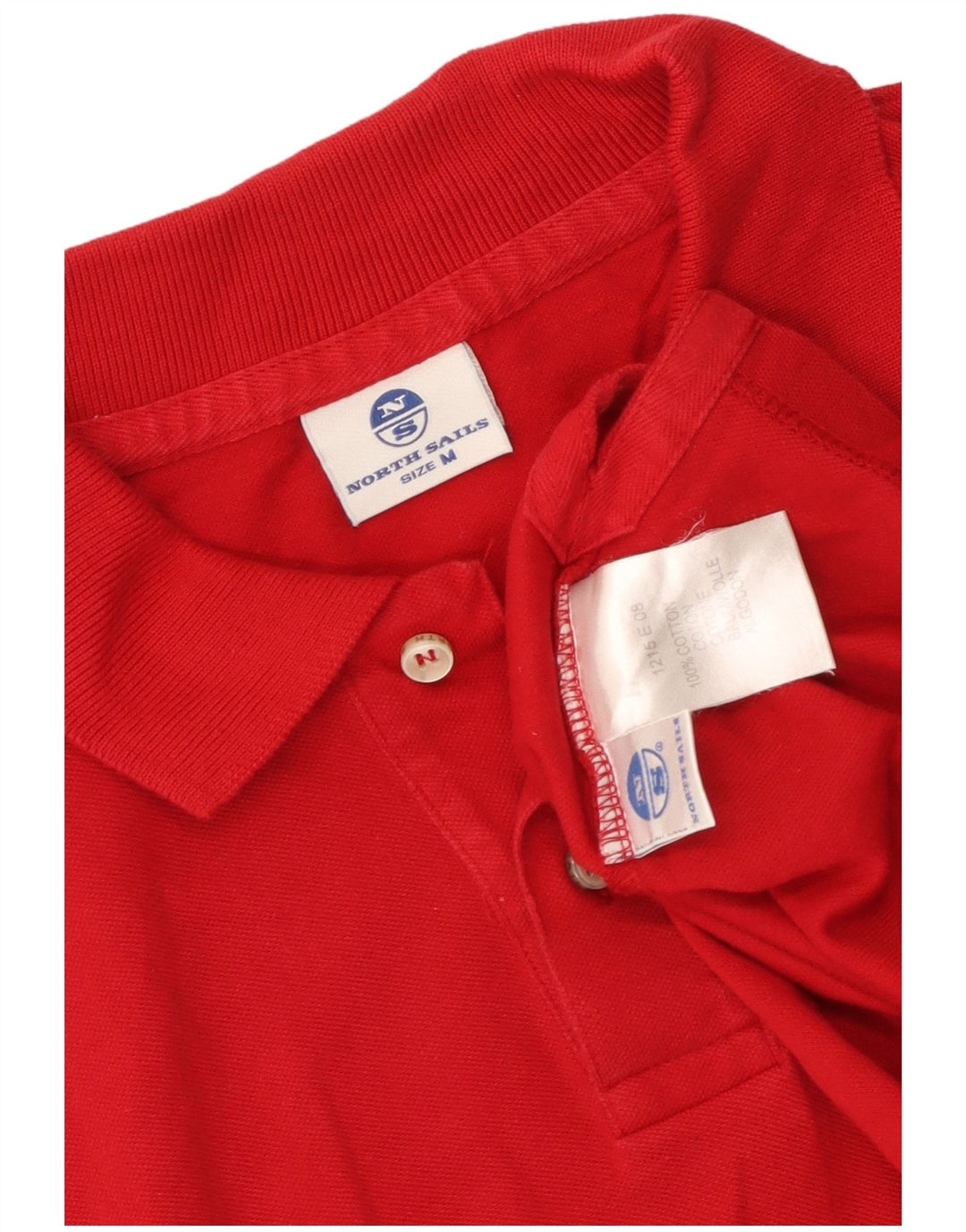 North Sails Mens Polo Shirt Medium Red Cotton