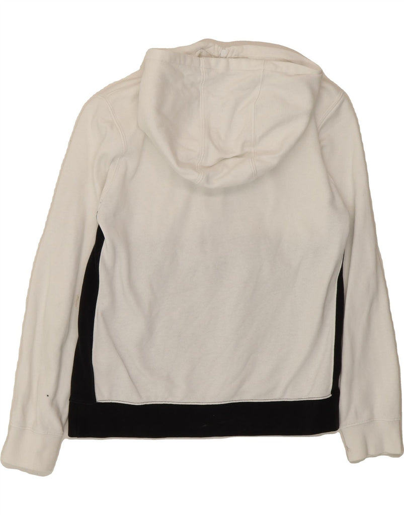 NIKE Boys Standard Fit Hoodie Jumper 12-13 Years Large White Colourblock Vintage Nike and Second-Hand Nike from Messina Hembry 