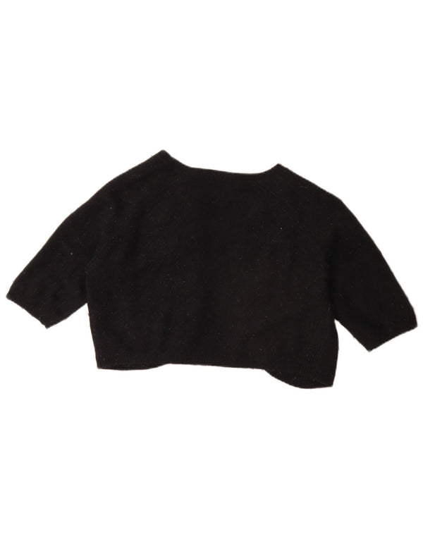 Marks & Spencer Womens 3/4 Sleeve Bolero Jumper UK 12 Medium Black Angora