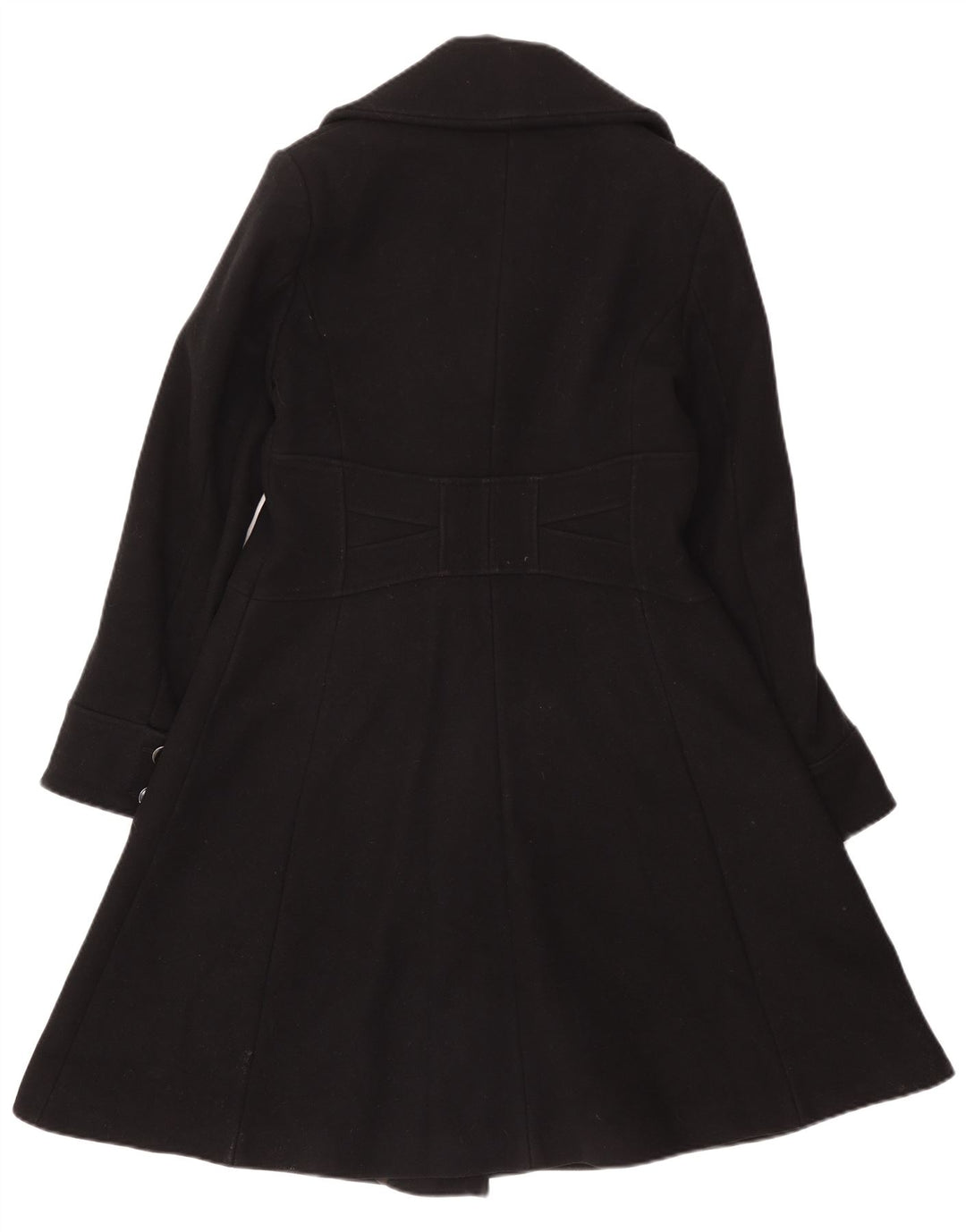 Reiss Womens Overcoat UK 14 Large Black Wool