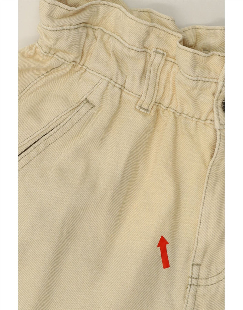 MISTRAL Womens High Rise Crop Loose Jeans XS W30 L24 Yellow Cotton Vintage Mistral and Second-Hand Mistral from Messina Hembry 