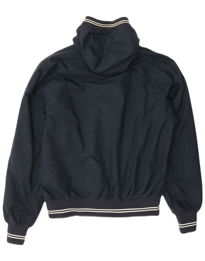 North Sails Mens Hooded Bomber Jacket UK 40 Large Navy Blue Polyamide