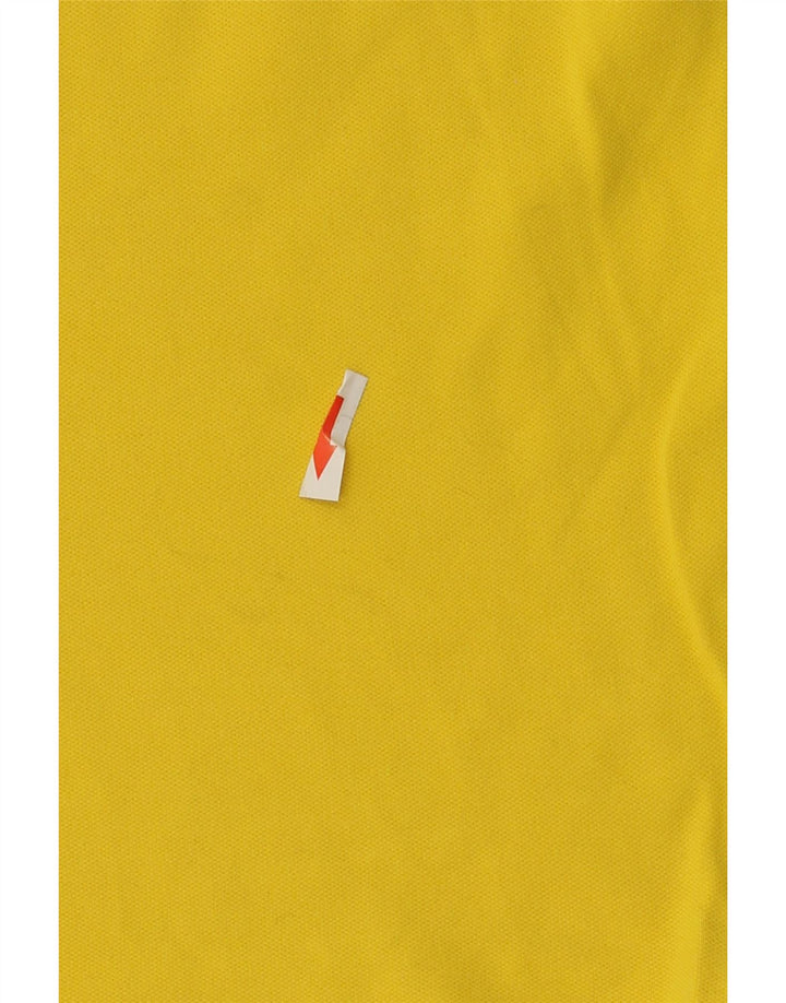 Refrigue Womens Polo Shirt UK 14 Large Yellow Cotton