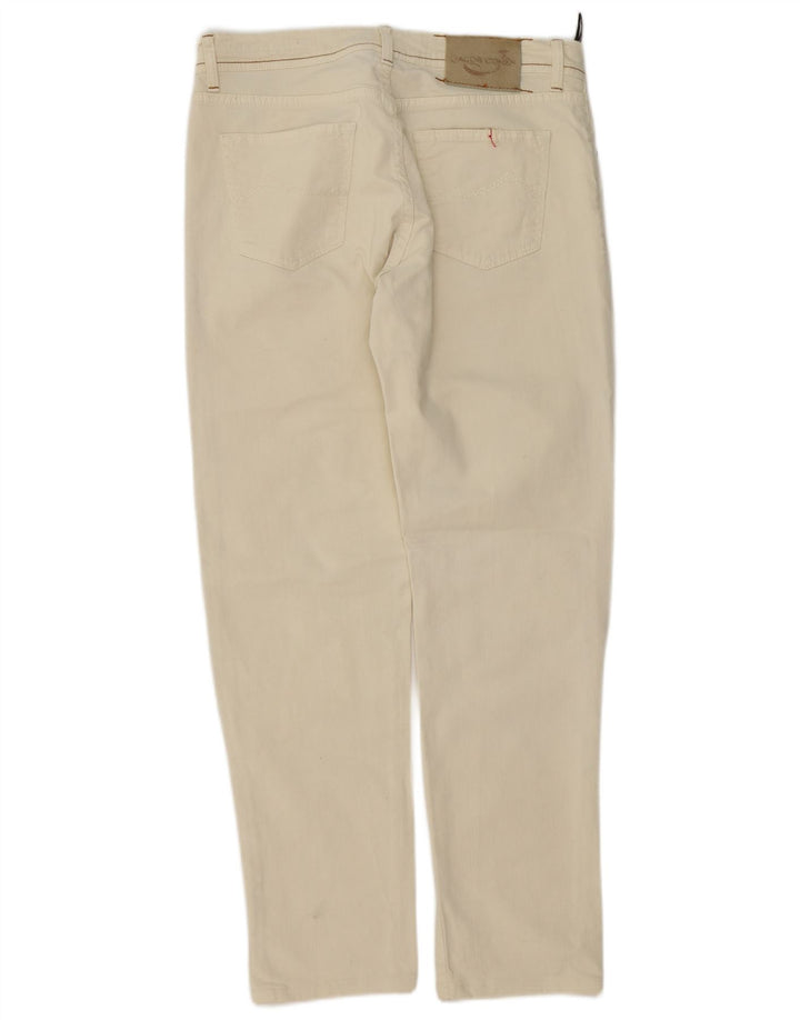 Jacob Cohen Mens Straight Jeans W36 L31 Off White Cotton