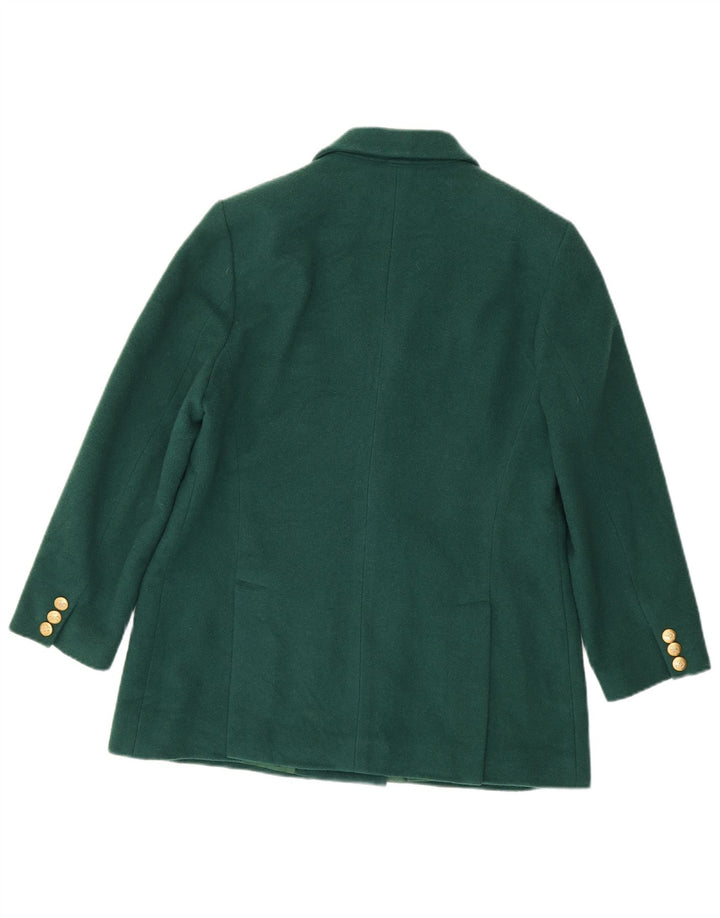 Les Copains Womens Double Breasted Blazer Jacket IT 48 XL Green Wool