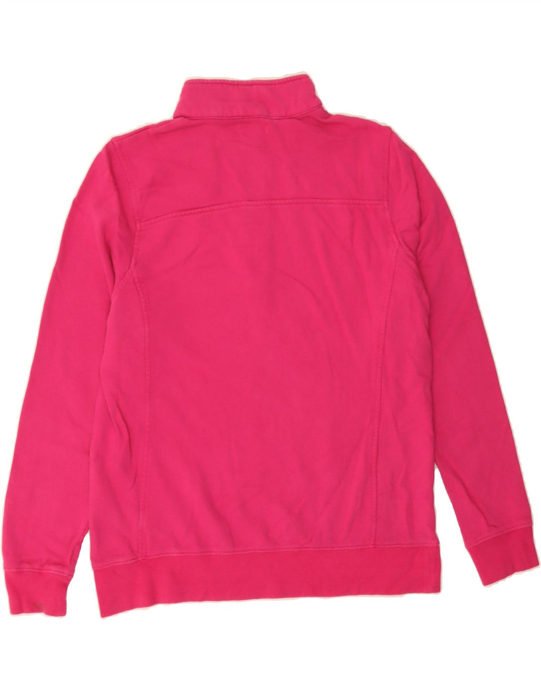 IZOD Womens Zip Neck Sweatshirt Jumper UK 14 Medium Pink Cotton Vintage Izod and Second-Hand Izod from Messina Hembry 