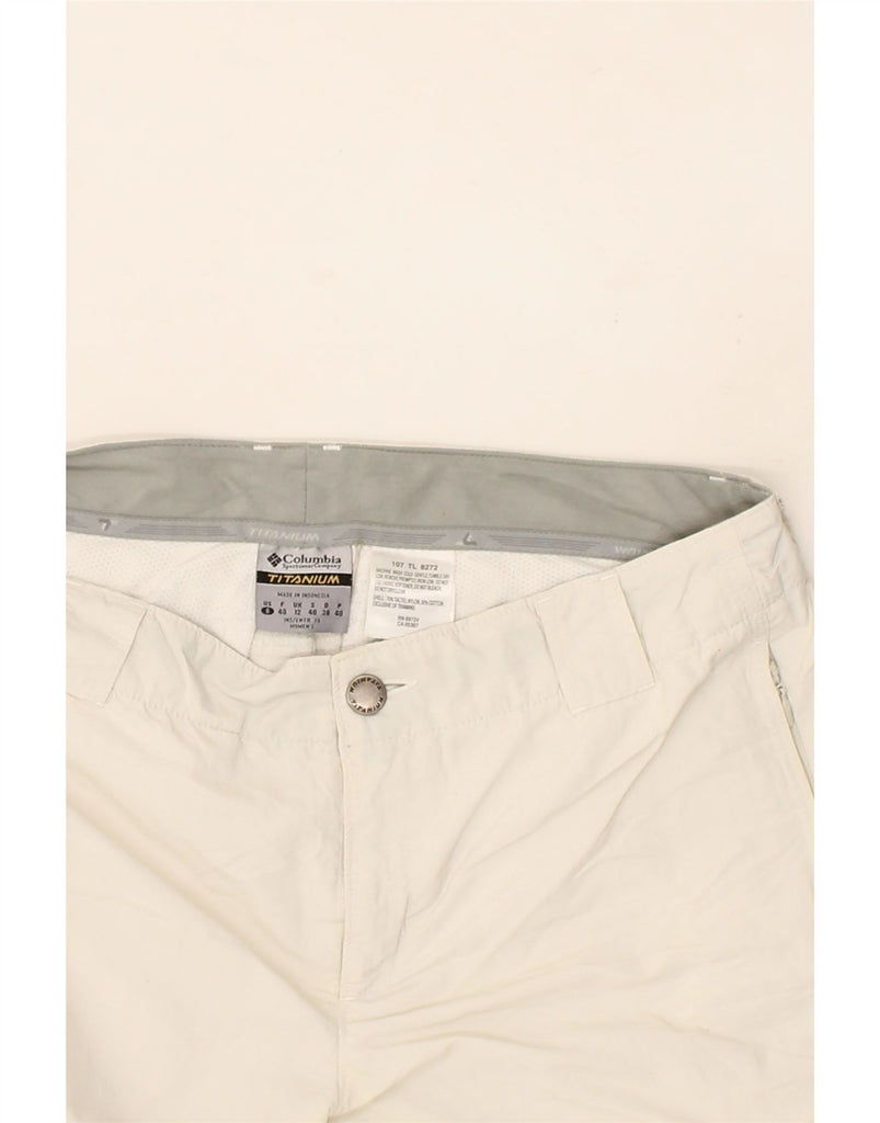 COLUMBIA Womens Titanium Bermuda Cargo Shorts UK 12 Medium W32  Off White Vintage Columbia and Second-Hand Columbia from Messina Hembry 