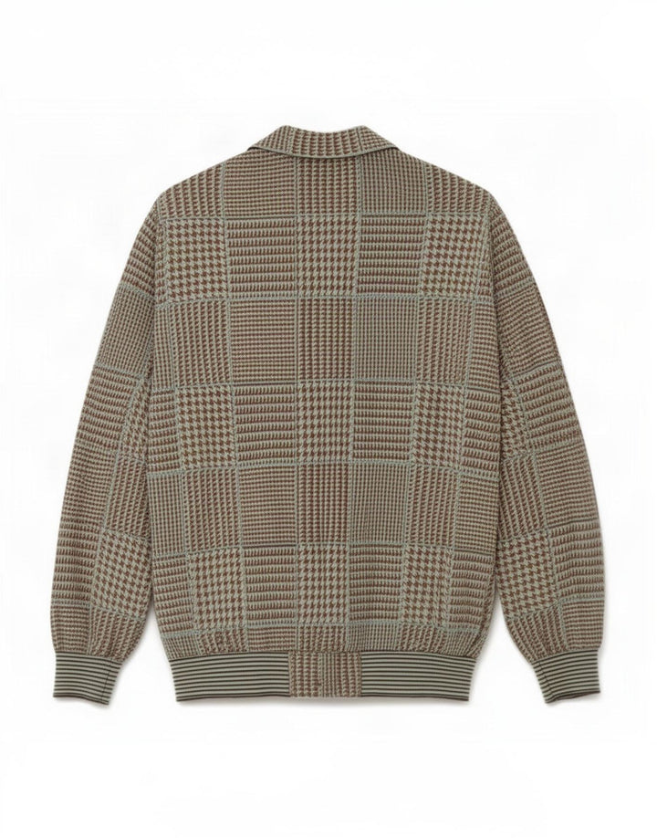 Liola Womens Cardigan Top UK 14 Medium Brown Houndstooth