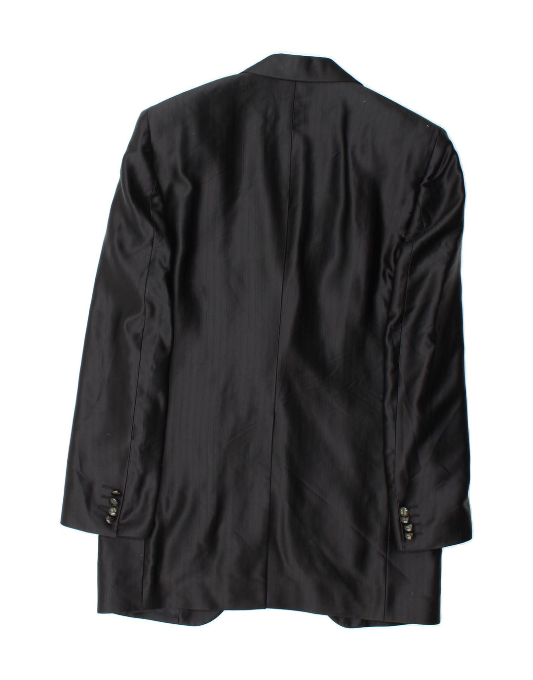 CARLO PIGNATELLI Mens 1 Button Blazer Jacket IT 48 Medium Black Striped Vintage Carlo Pignatelli and Second-Hand Carlo Pignatelli from Messina Hembry 