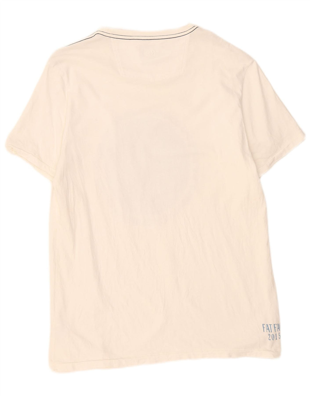 Fat Face Mens Graphic T-Shirt Top Large White Cotton
