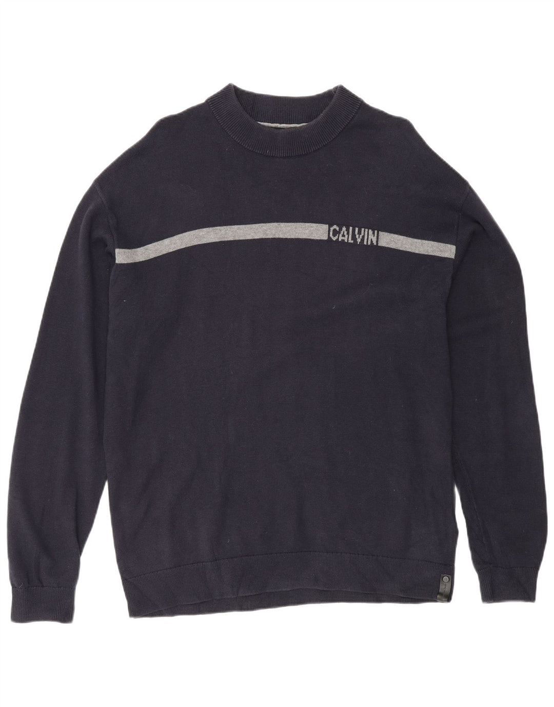 Calvin Klein Jeans Mens Crew Neck Jumper Sweater Small Navy Blue