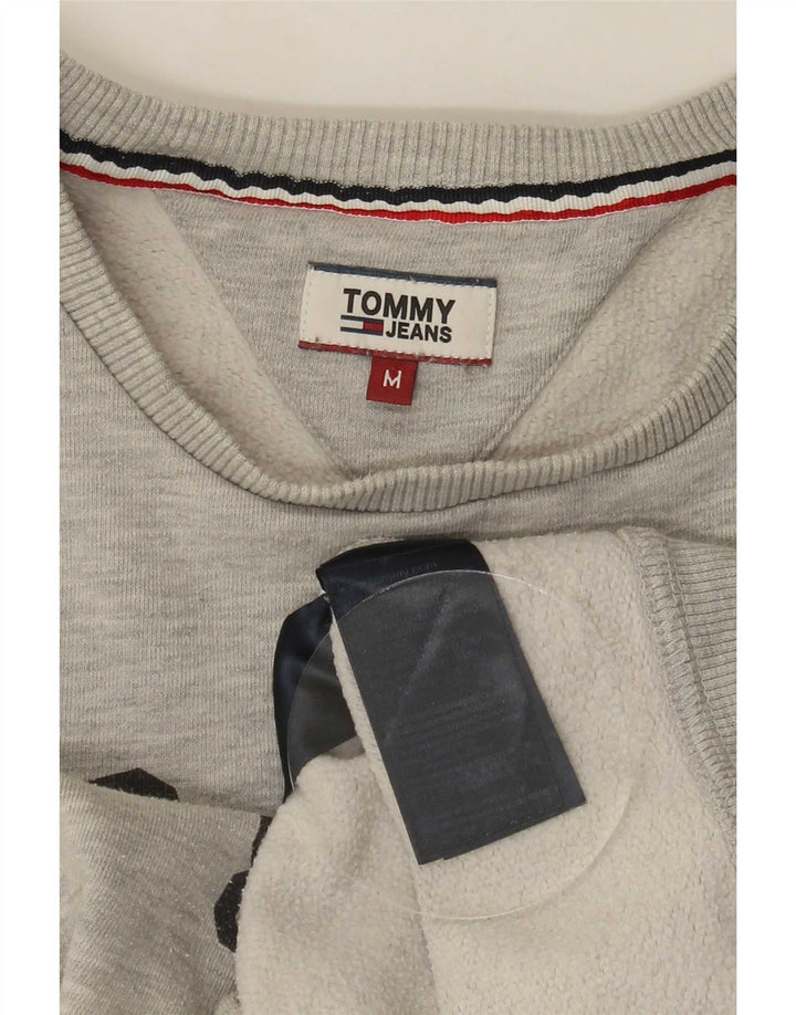 Tommy Hilfiger Mens Graphic Sweatshirt Jumper Medium Grey Cotton