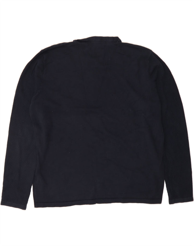 JACK & JONES Mens Core Crew Neck Jumper Sweater 2XL Navy Blue Cotton Vintage Jack & Jones and Second-Hand Jack & Jones from Messina Hembry 