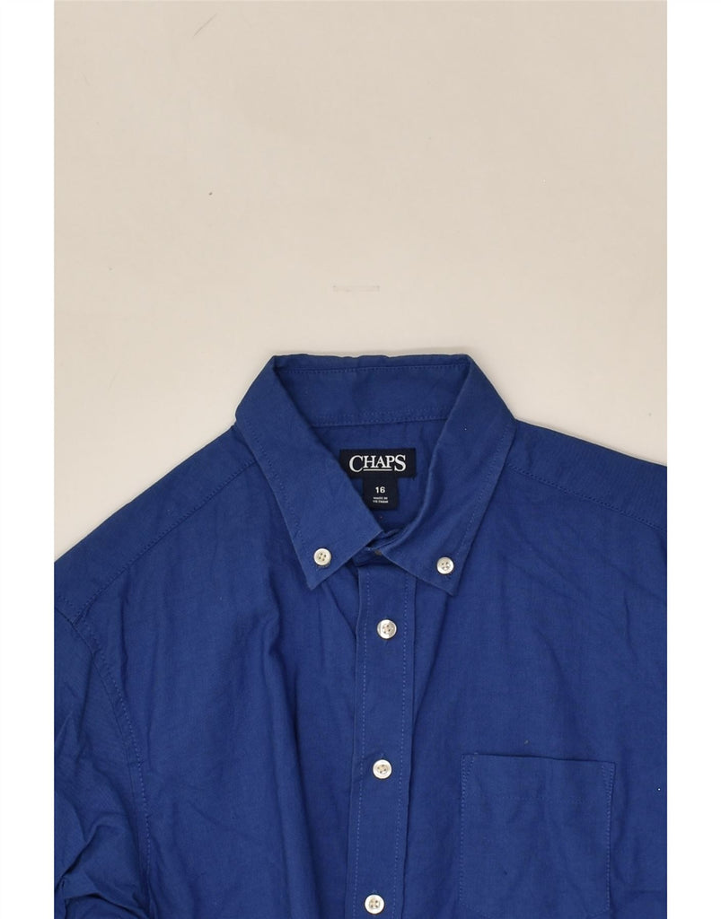 CHAPS Boys Shirt 15-16 Years Blue Cotton | Vintage Chaps | Thrift | Second-Hand Chaps | Used Clothing | Messina Hembry 