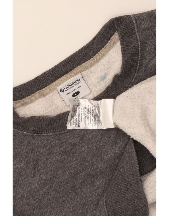 Columbia Mens Sweatshirt Jumper Large Grey Cotton