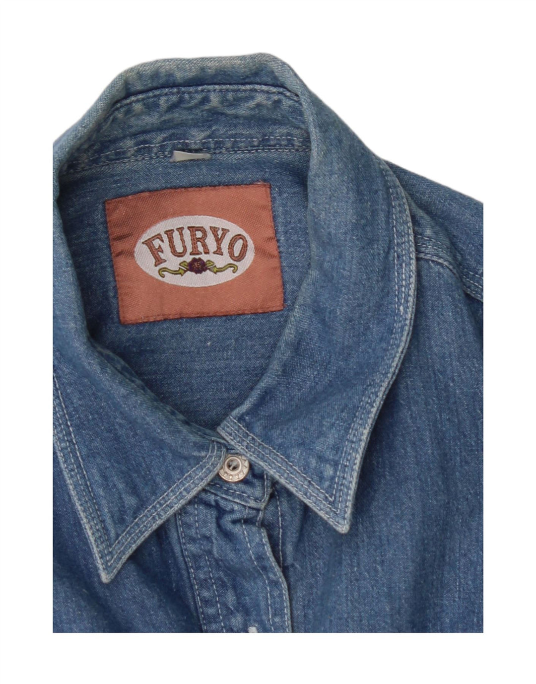 FURYO Womens Denim Shirt UK 16 Large Blue