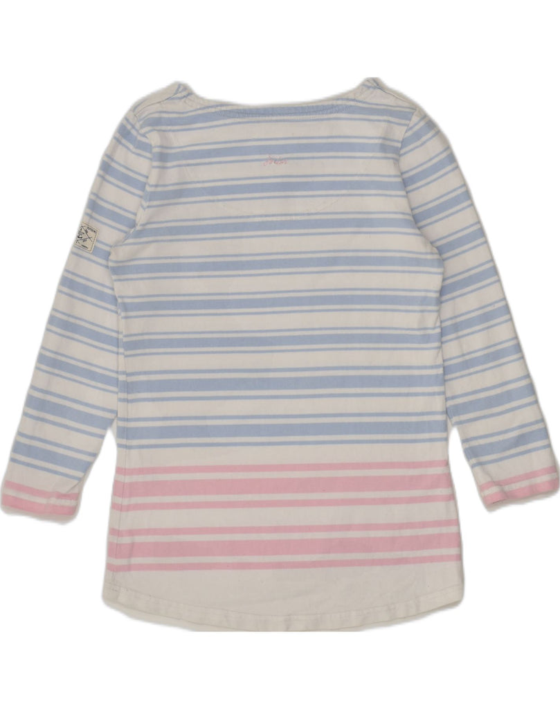 JOULES Womens Top 3/4 Sleeve UK 8 Small  Blue Striped Cotton | Vintage Joules | Thrift | Second-Hand Joules | Used Clothing | Messina Hembry 