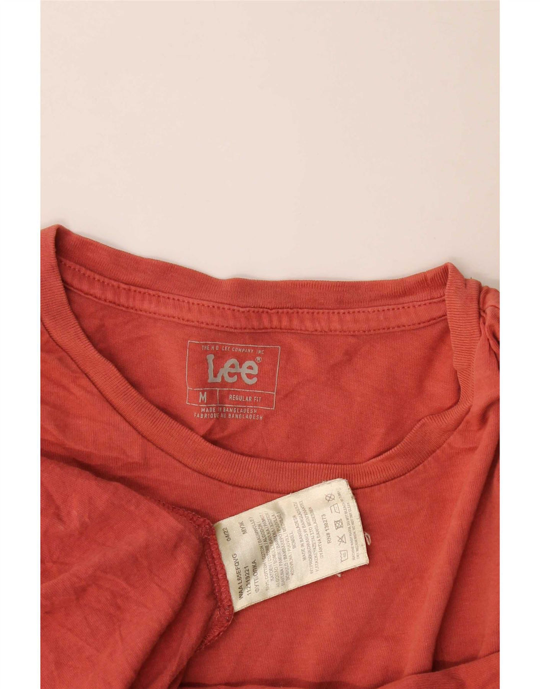 Lee Mens Regular Fit Graphic T-Shirt Top Medium Red Cotton