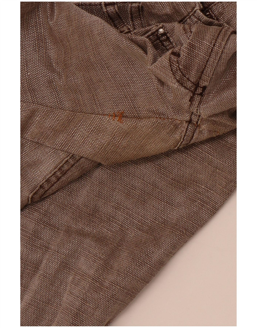 JUST CAVALLI Womens Slim Casual Trousers IT 40 Small W30 L30 Brown Cotton