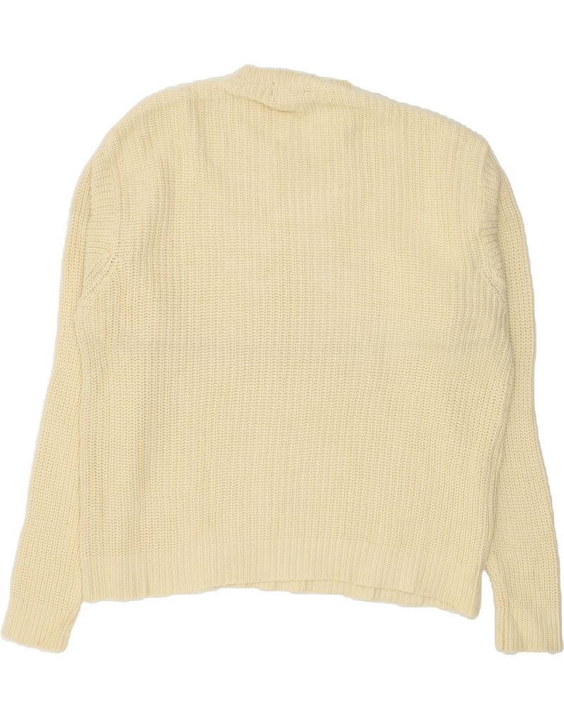 J. CREW Mens Crew Neck Jumper Sweater Large Beige Cotton | Vintage J. Crew | Thrift | Second-Hand J. Crew | Used Clothing | Messina Hembry 