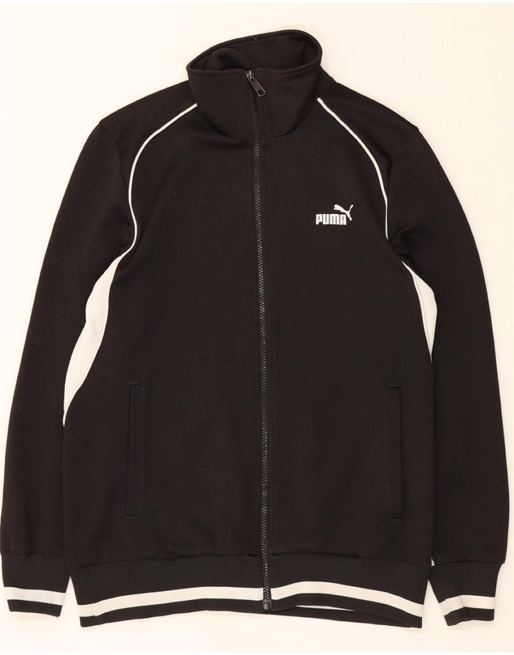 PUMA Mens Tracksuit Top Jacket Small Black Colourblock Polyester Vintage Puma and Second-Hand Puma from Messina Hembry 
