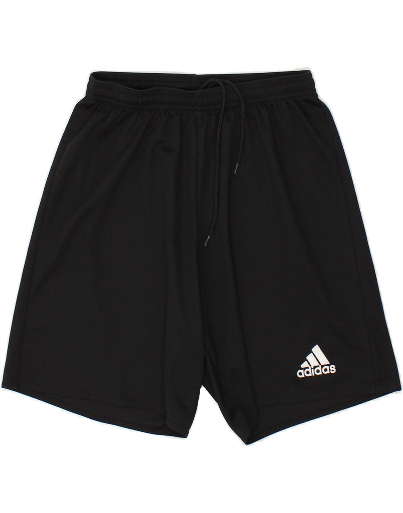 ADIDAS Mens Climalite Graphic Sport Shorts Small Black Polyester | Vintage Adidas | Thrift | Second-Hand Adidas | Used Clothing | Messina Hembry 