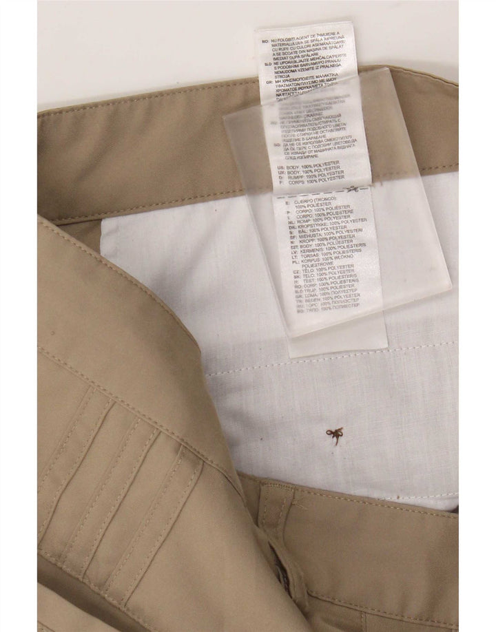 Adidas Mens Climalite Straight Chino Trousers W34 L30 Beige Polyester